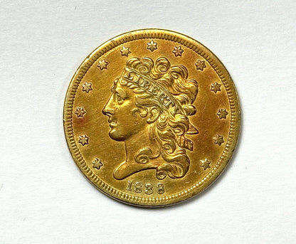 1838 $5 Classic Gold head Half Eagle - Rare! High Grade Dts! Beautiful Coin!