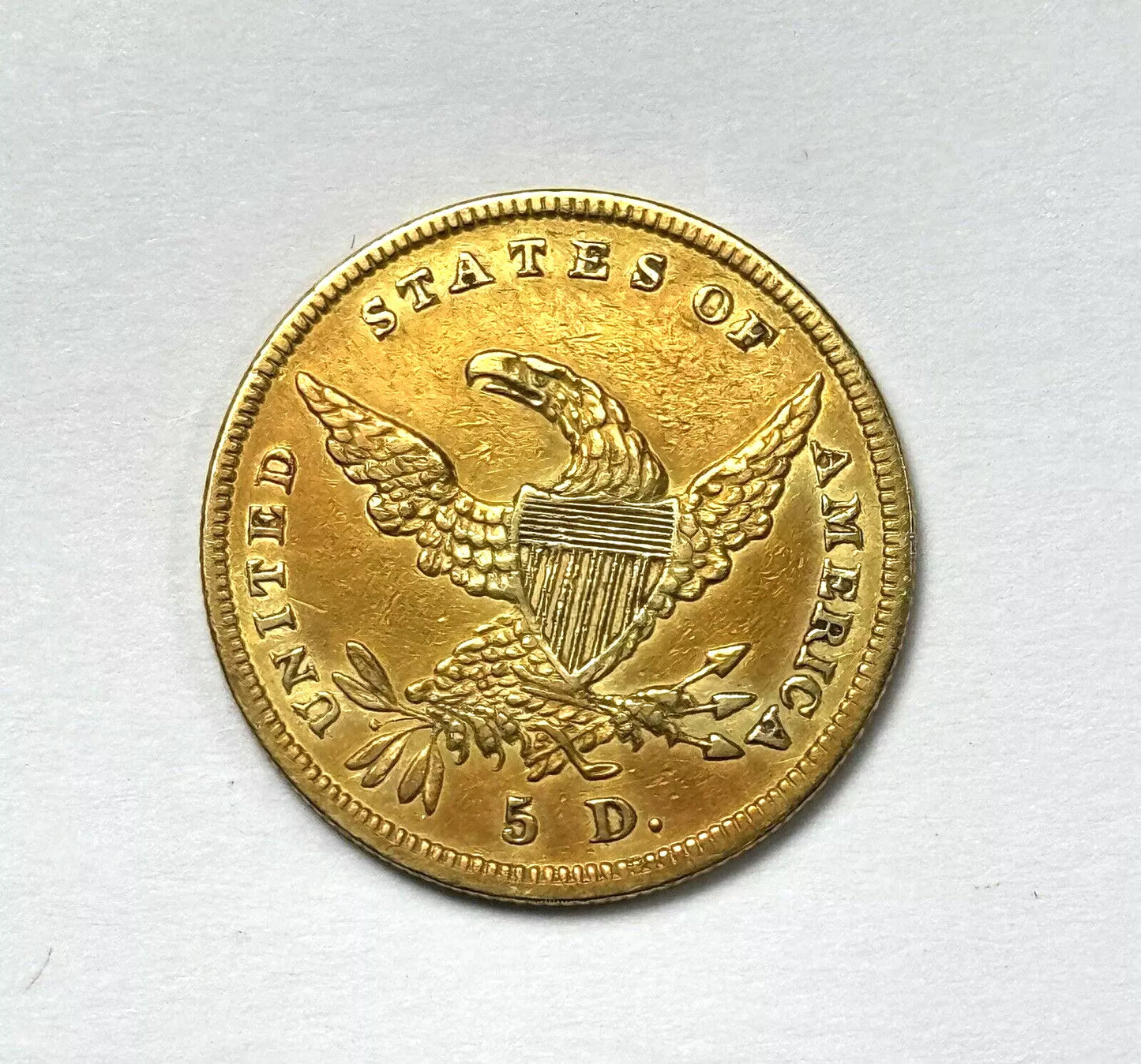 1838 $5 Classic Gold head Half Eagle - Rare! High Grade Dts! Beautiful Coin!