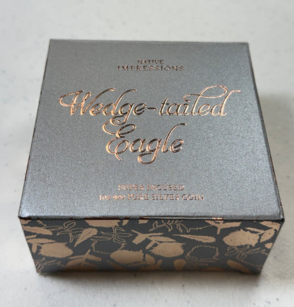 2026 Niue Native Impressions WEDGE TAILED EAGLE 1 Oz Silver Incuse Rose-Gold in OGP