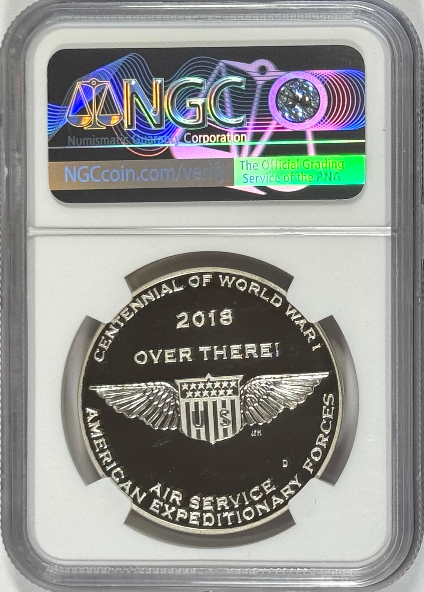 2018-D Proof WWI U.S. Air Service Silver Medal - PF70UC NGC - Castle Signature!