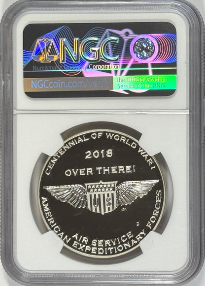 2018-D Proof WWI U.S. Air Service Silver Medal - PF70UC NGC - Castle Signature!