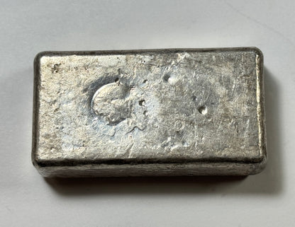 Vintage Johnson Matthey Old Poured 10 oz Silver Bar - Small Logo Absent Serial Number - Hard Find!