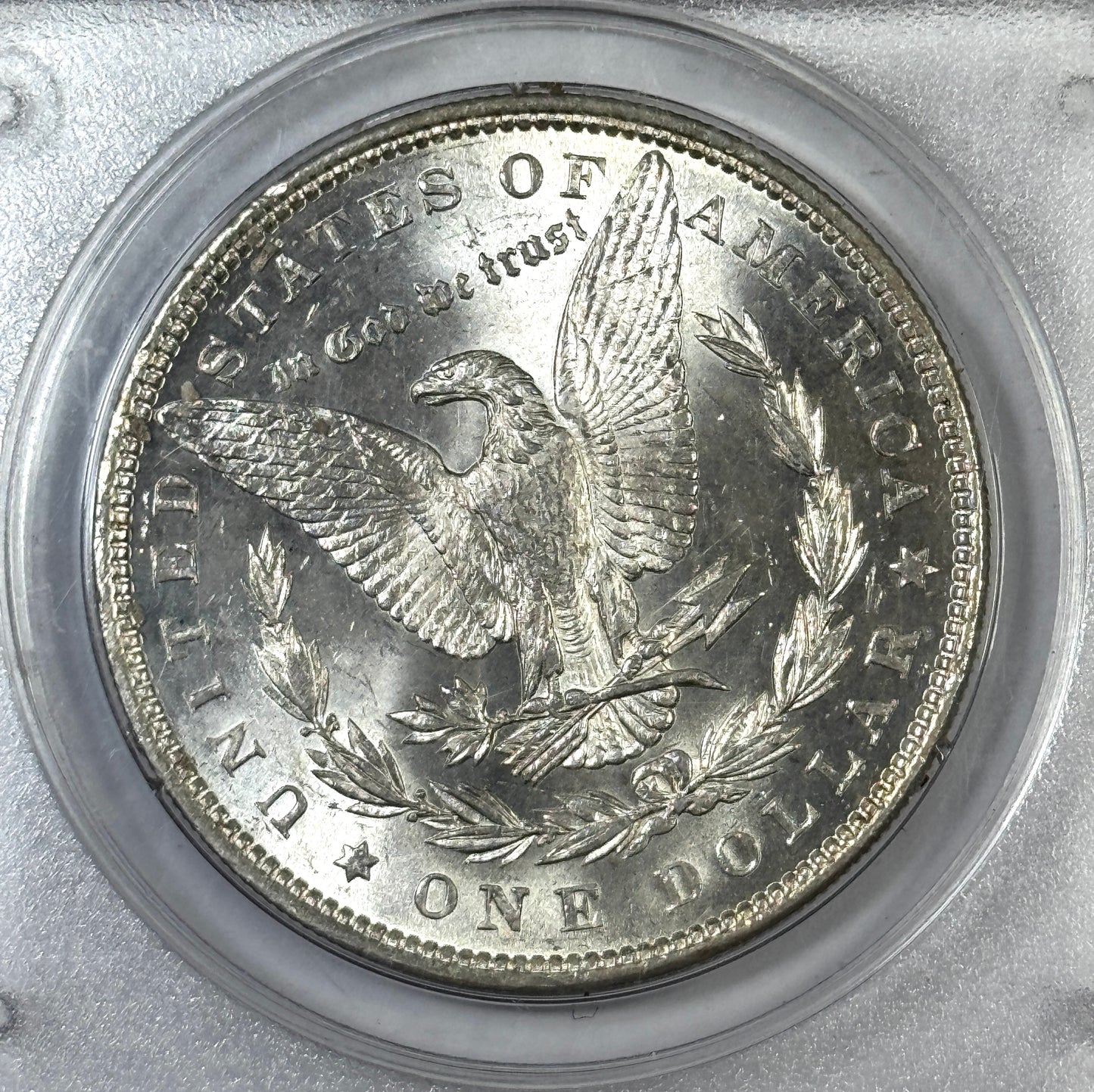 1886 Morgan Silver Dollar MS63 PCGS Rattler OGH - Very Lustrous Coin!