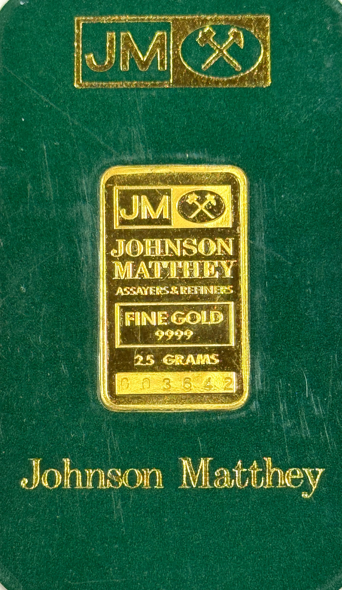 Vintage Johnson Matthey 2.5 g .9999 Fine Gold - #003642 - Double Sealed