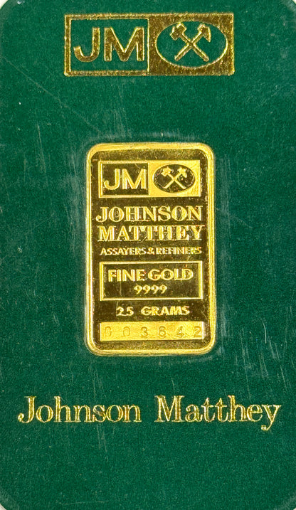 Vintage Johnson Matthey 2.5 g .9999 Fine Gold - #003642 - Double Sealed
