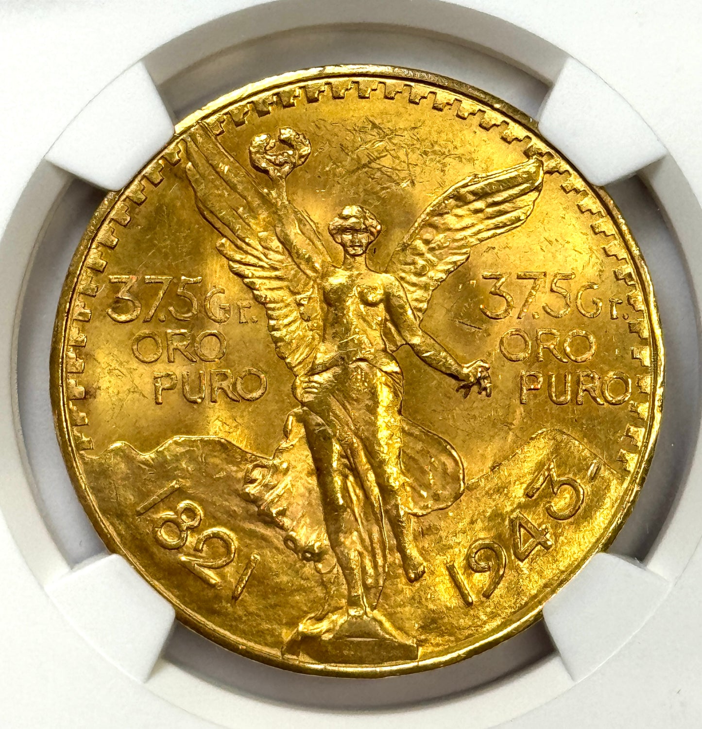 1943 Mexico 50 Pesos Centenario BU Gold Coin MS62 NGC - KEY DATE!