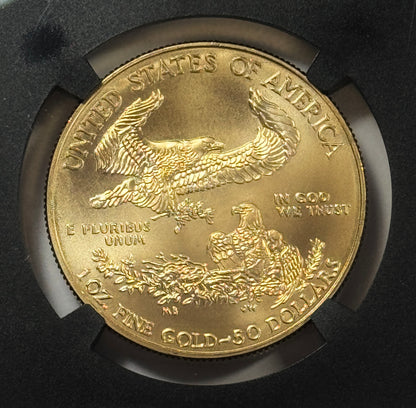 2021 $50 Type-1 American Gold Eagle 1 oz Gold Coin MS70 FDOI NGC - Mercanti