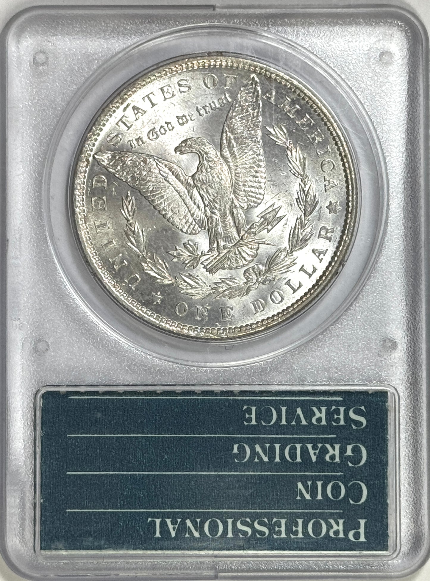 1886 Morgan Silver Dollar MS63 PCGS Rattler OGH - Very Lustrous Coin!