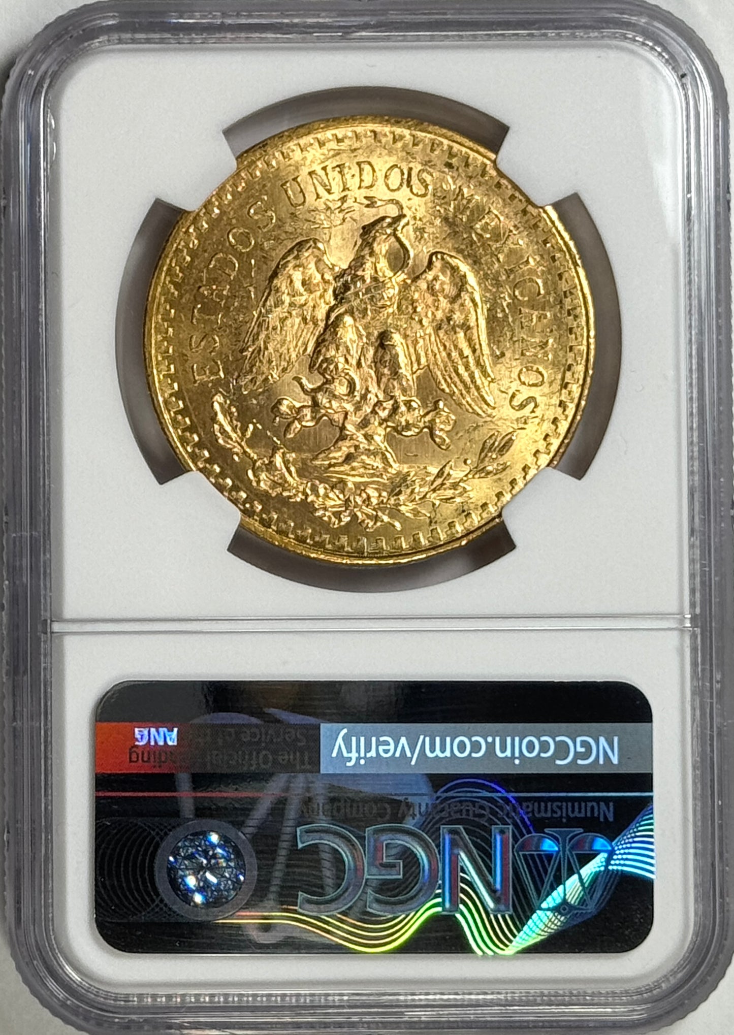 1929 Mexico 50 Pesos Centenario BU Gold Coin MS62 NGC - Freshly Graded!