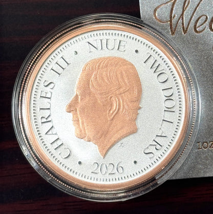 2026 Niue Native Impressions WEDGE TAILED EAGLE 1 Oz Silver Incuse Rose-Gold in OGP