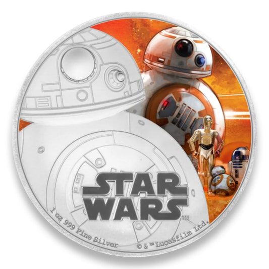 2016 Niue $2 Star Wars: The Force Awakens BB-8 - 1 oz Silver Coin in OGP