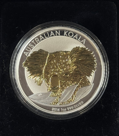 2014-P Australian Koala Gilded 1 oz Silver Coin in OGP