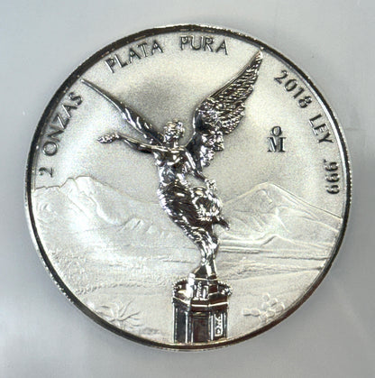 2018 Mexico Reverse Proof Silver Libertad 2 oz Silver Coin - Reverse PF70 NGC