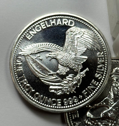 1984 Engelhard Prospector Eagle Reverse Blast white 1 OZ Silver Round
