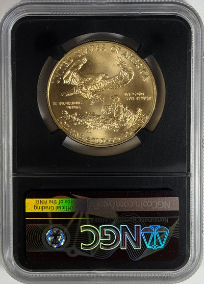 2021 $50 Type-1 American Gold Eagle 1 oz Gold Coin MS70 FDOI NGC - Mercanti