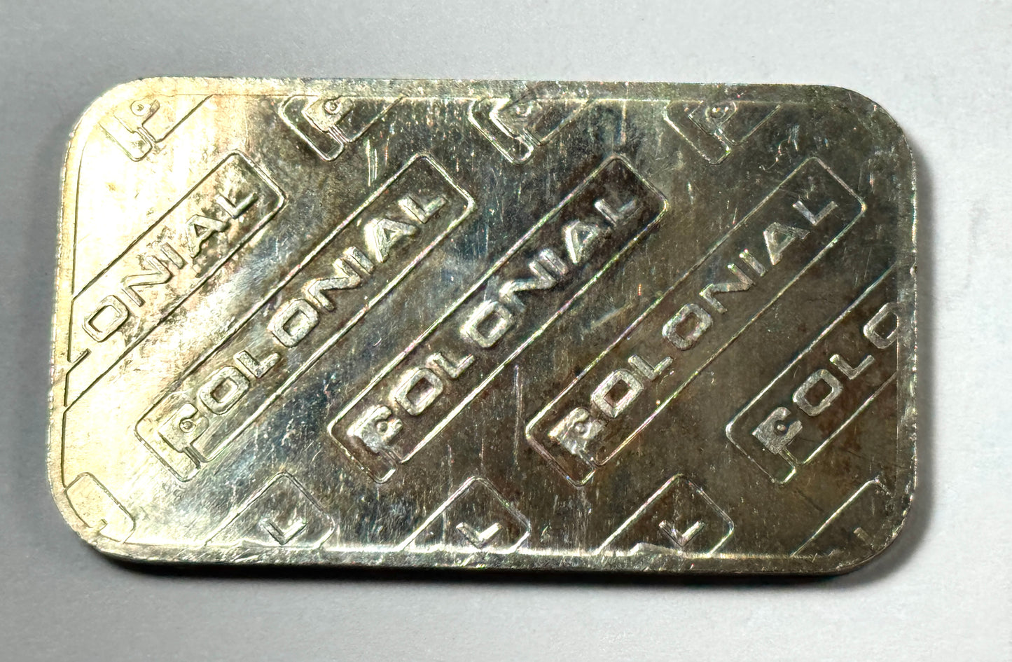 Vintage Rare Engelhard Colonial 1 oz Silver Commercial Bar 1k Mintage!