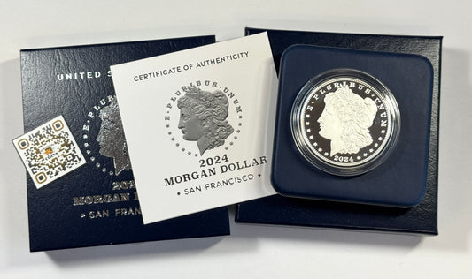 2024-S Morgan Silver Dollar, San Francisco Mint - U.S. Mint OGP - New