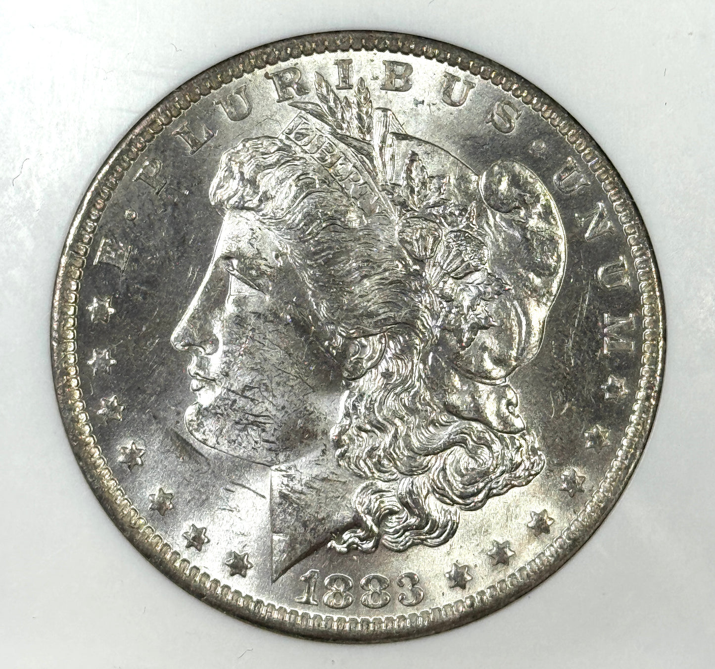 1883-O Morgan Silver Dollar Brilliant Uncirculated Fitzgerald Collection NGC - Cartwheel Luster