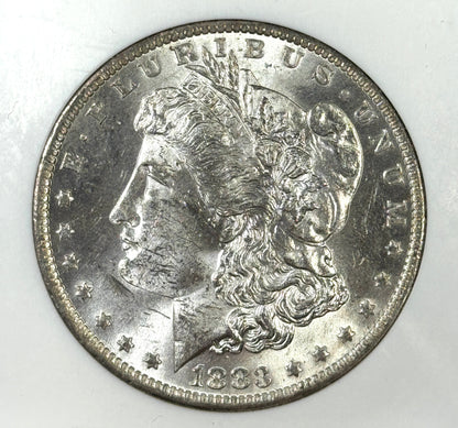 1883-O Morgan Silver Dollar Brilliant Uncirculated Fitzgerald Collection NGC - Cartwheel Luster