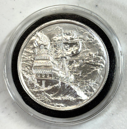 The Storm Privateer Series 2 oz Silver Ultra-High Relief Round in ATH