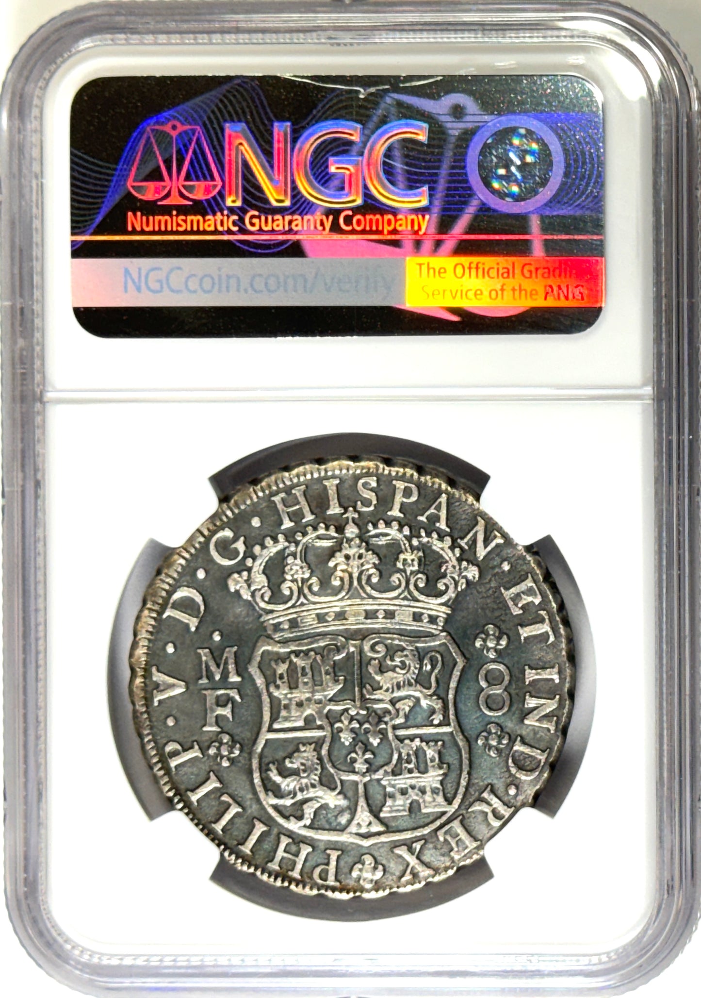 1741 Mexico 8 Reales Silver Coin AU Details - NGC Great Details Nice Seafoam Toning!