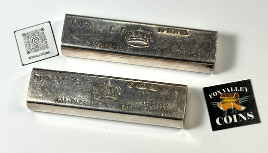 Vintage California Crown Mint MG CCM 10 Oz .999 Silver Bar - Kit-Kat Silver Bar