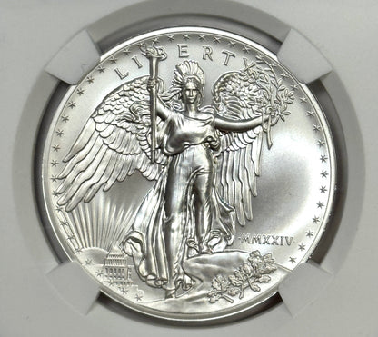 2024 Saint Gaudens Winged Liberty 1 oz silver High Relief SP70 NGC - Mercanti