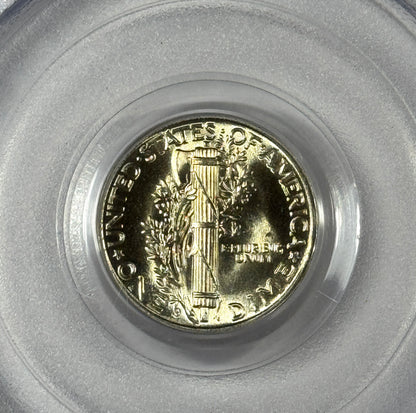 1944-S Silver Mercury Dime PCGS MS66FB Blast White Cartwheel Luster! Nice Coin!