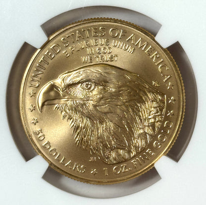 2022 $50 American Gold Eagle 1 oz Gold Coin MS70 FDOI NGC -Mike Castle