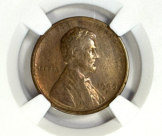 1909-S VDB Lincoln Wheat Cent Fine Details NGC Cleaned - Key Date