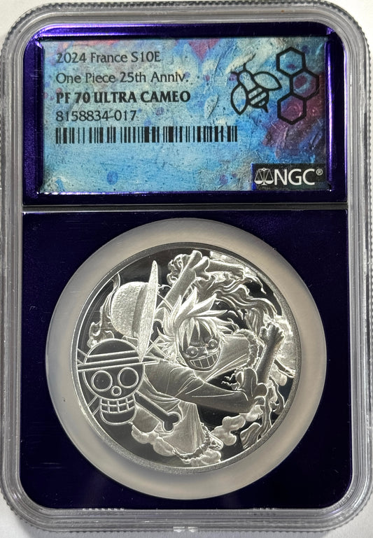 2024 France S10E One Piece 25th Anniversary NGC PF70UC TraderBea Core