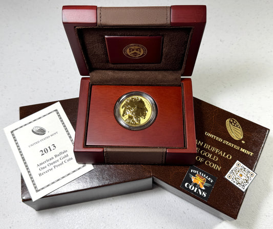 2013-W $50 Reverse Proof Gold Buffalo 1 oz Gold Coin in U.S. Mint OGP