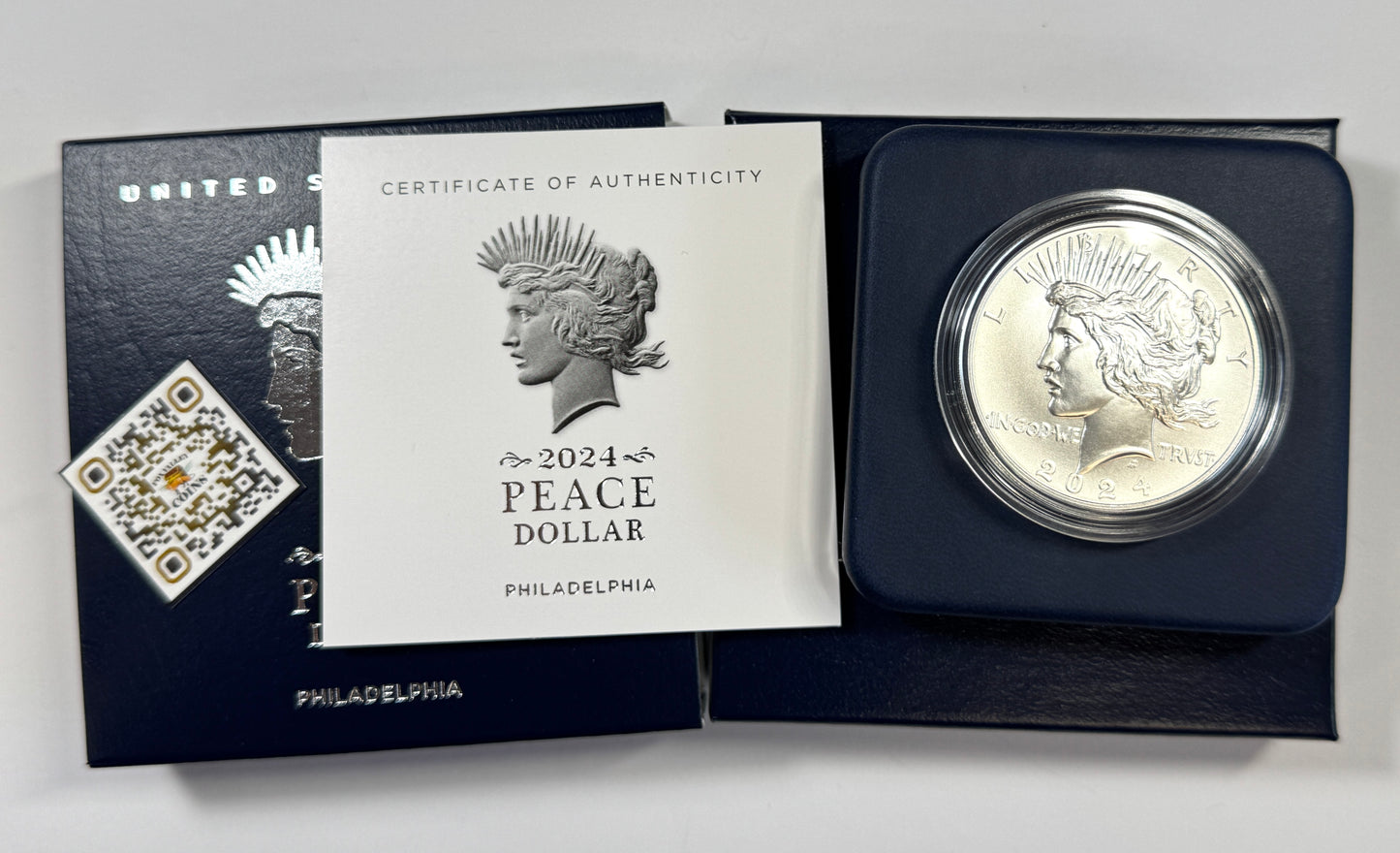 2024-P Peace Silver Dollar, Philadelphia Mint - U.S. Mint OGP - New