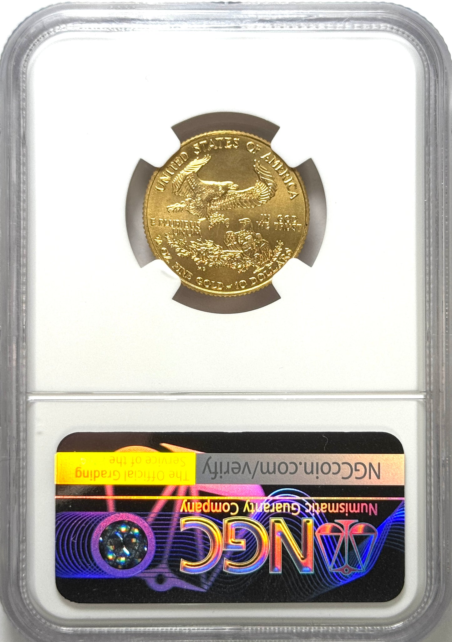 1996 $10 Gold American Eagle - 1/4 Oz Gold - NGC MS69 - Scarce Key Date