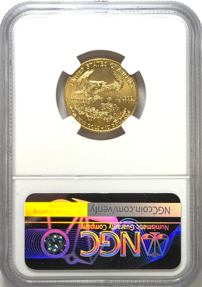 1996 $10 Gold American Eagle - 1/4 Oz Gold - NGC MS69 - Scarce Key Date