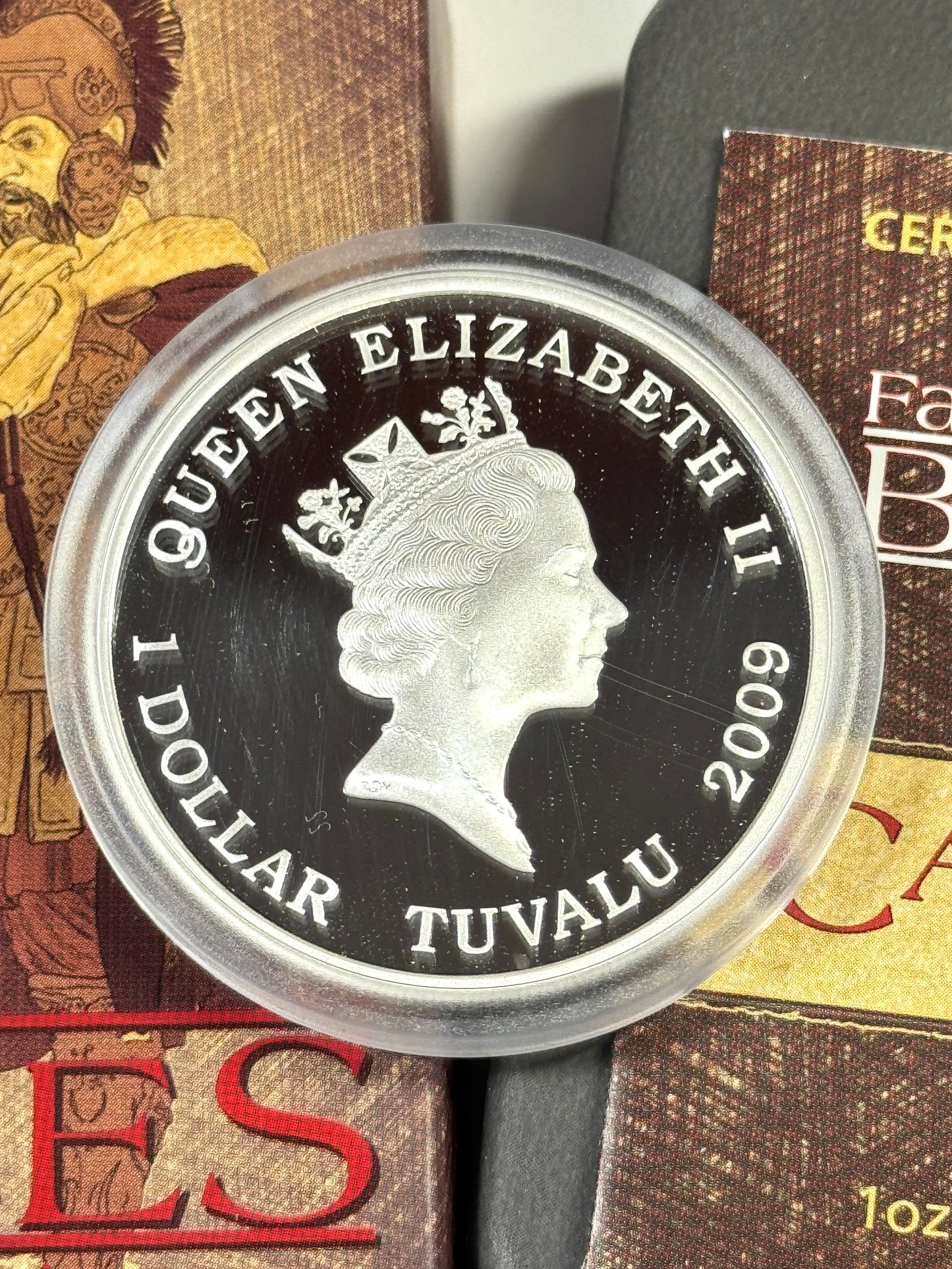 2009 Tuvalu Famous Battle of Cannae 1 oz Proof Colorized Silver Coin in OGP