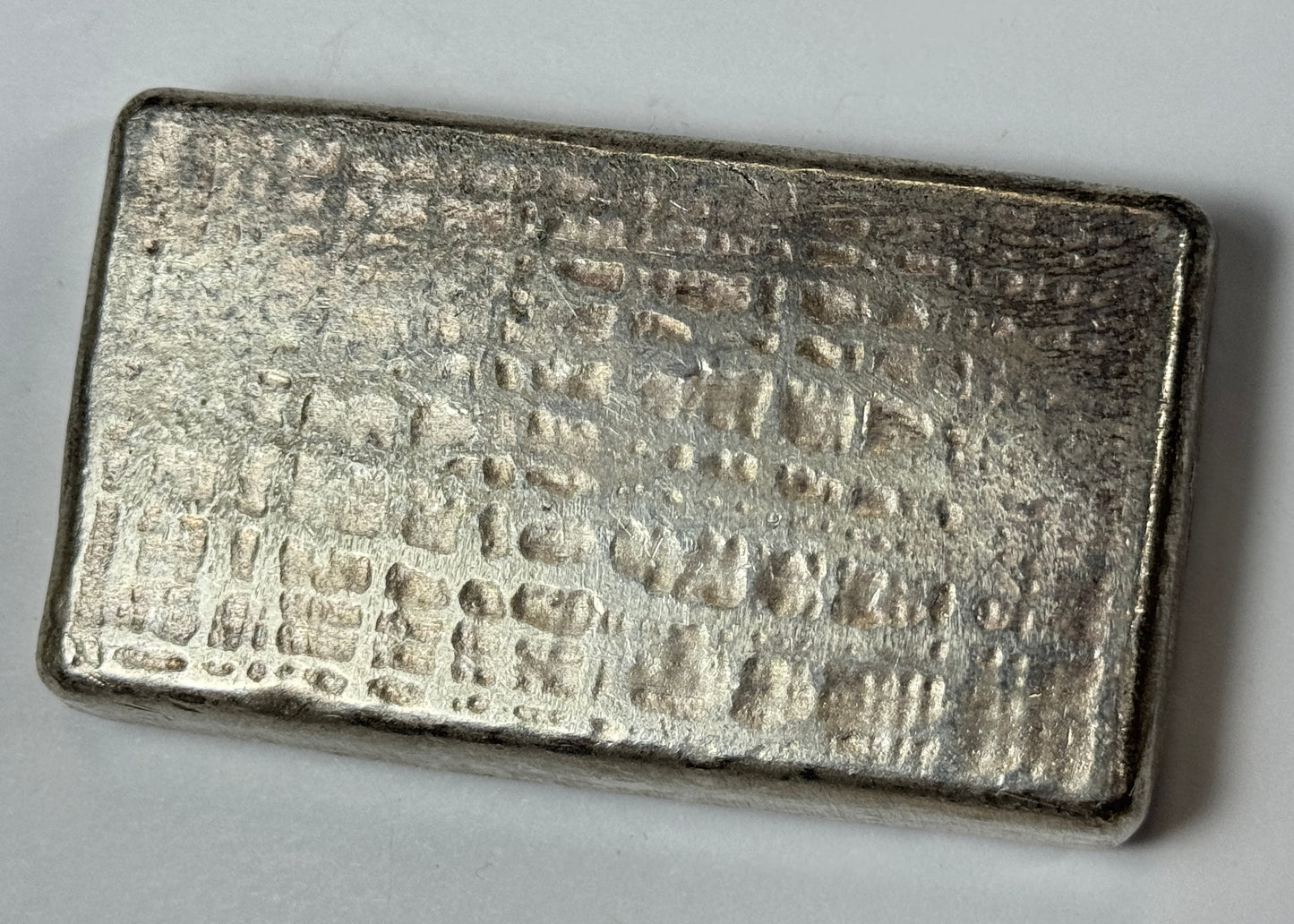 Vintage 7th series Engelhard 10oz Silver Bar Waffle Back cast Finish #P033441