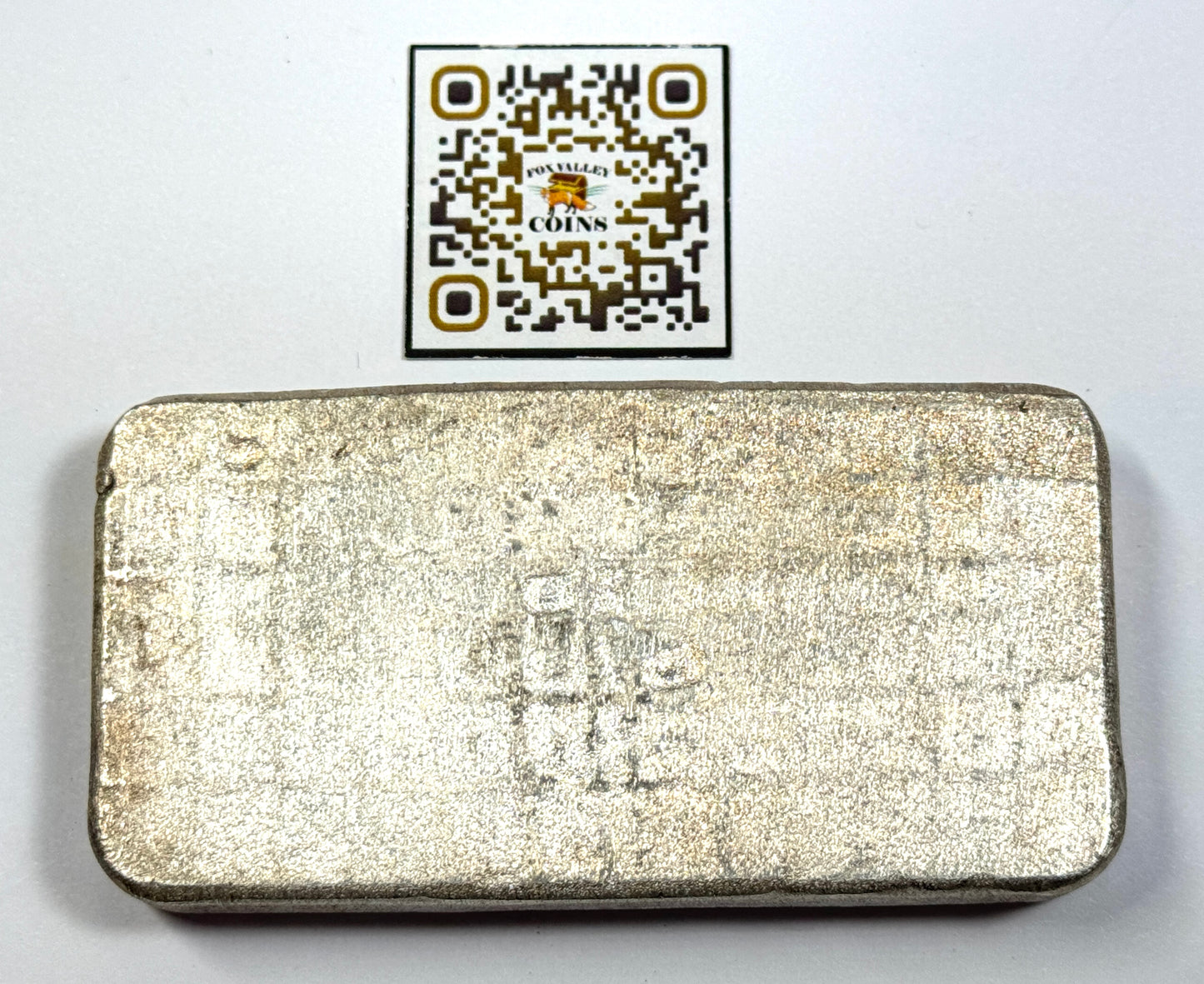 Vintage 1st Series Silvertowne Old Poured Waffle Back Cast Finish - 10 Oz Silver Bar