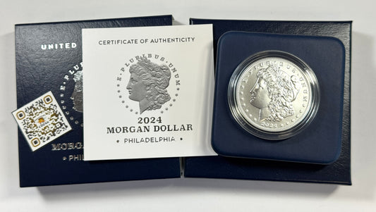 2024-P Morgan Silver Dollar, Philadelphia Mint - U.S. Mint OGP - New