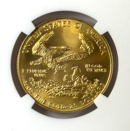 1989 $25 Gold American Eagle 1/2 oz Gold Coin NGC MS69 - Key Date!