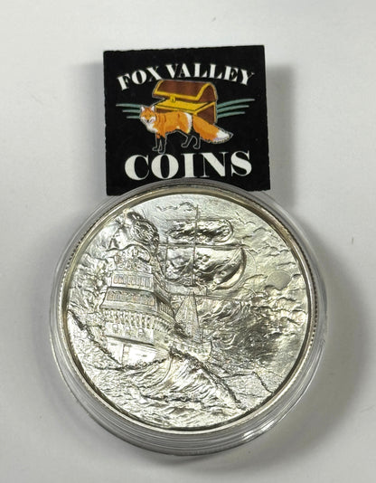 The Storm Privateer Series 2 oz Silver Ultra-High Relief Round in Cap