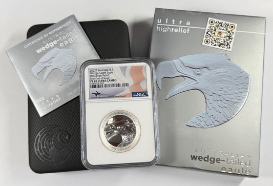 2022-P Australia Wedge Tailed Eagle NGC PF70UC UHR FDOI in OGP - Mercanti