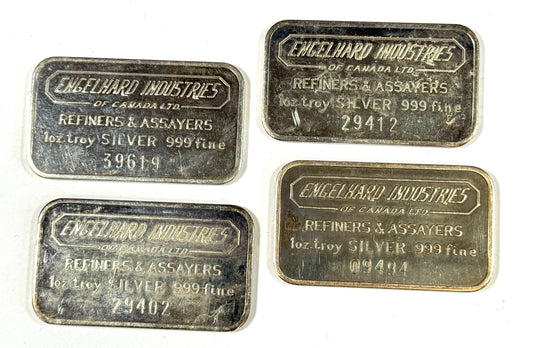 1968 Vintage Engelhard Industries of Canada 2nd series 1 Oz Silver Bar