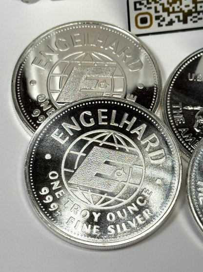 1984 Engelhard American Prospector Big-E Reverse Blast white BU Rounds - Roll (25)