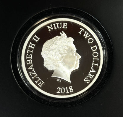 2018 Niue $2 Solo a Star Wars Story 1 oz Proof Colorized Silver Coin in OGP