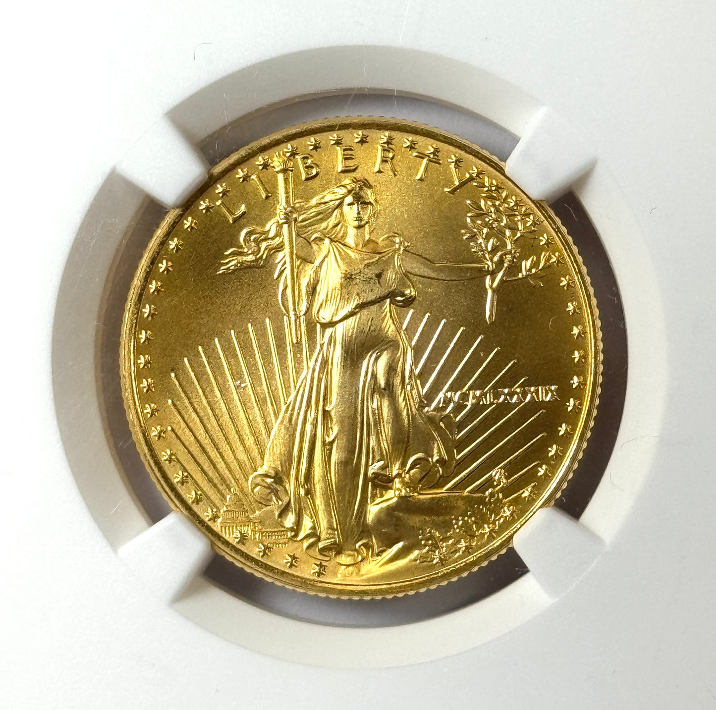 1989 $25 Gold American Eagle 1/2 oz Gold Coin NGC MS69 - Key Date!