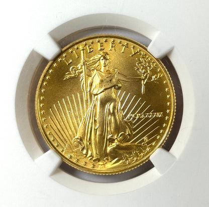 1989 $25 Gold American Eagle 1/2 oz Gold Coin NGC MS69 - Key Date!