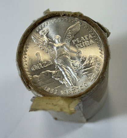 1983 Mexico Silver Libertad Onza Banco de Mexico Roll 20 Coins - Brilliant UNC🔥
