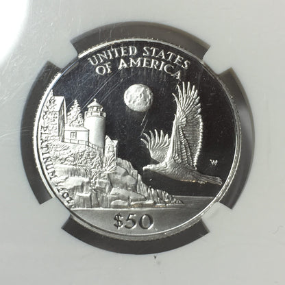 1998-W $50 Proof American Platinum Eagle 1/2 Oz PF70 Ultra-Cameo NGC - 004