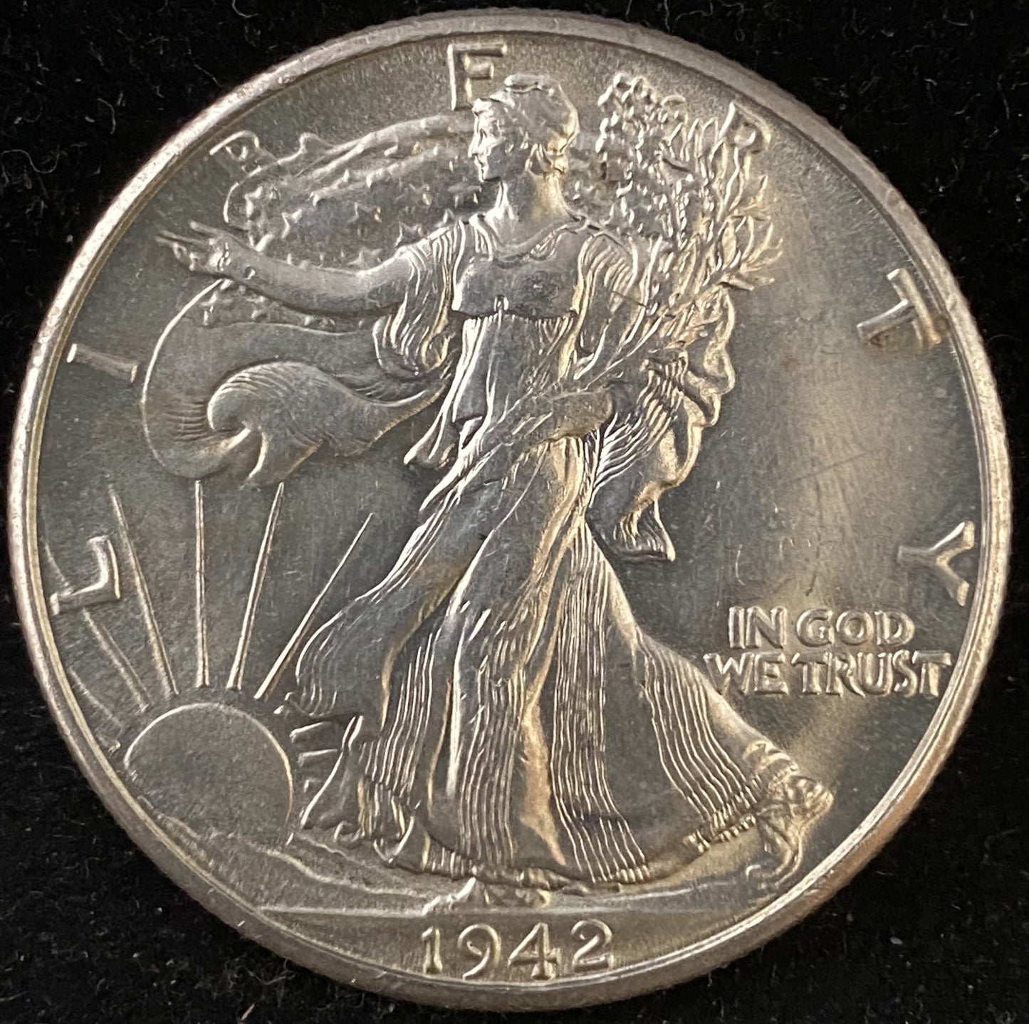 1942-D Walking Liberty Silver Half Dollar